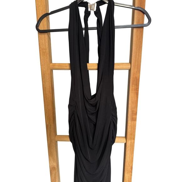 I.Am.Gia NWT Valentina Maxi Dress Halter Open Back Mermaid Skirt Black Size Smal - Picture 5 of 12